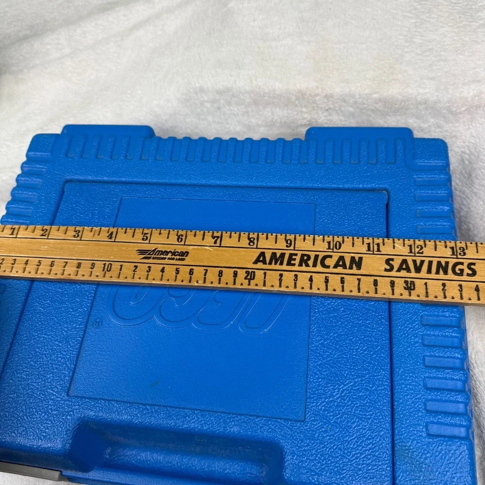 Vintage 1984 LEGO Blue Plastic Storage Carrying Case Box 10.5x12.5 Made in USA